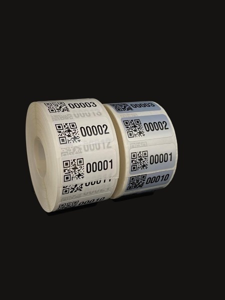 Inventaretiketten Universal Etiketten QR Code 30x15mm fertig bedruckt 4 bis 7 Stellig